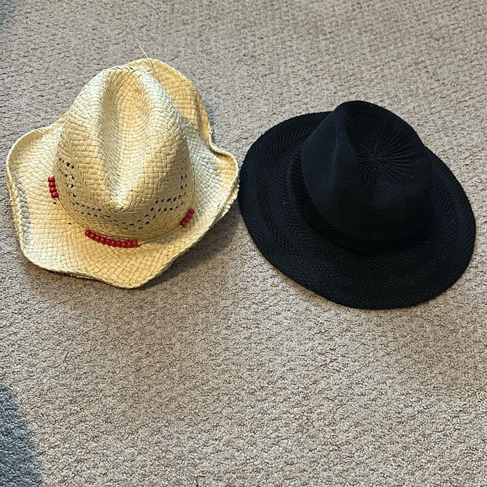 Straw and Black Hats